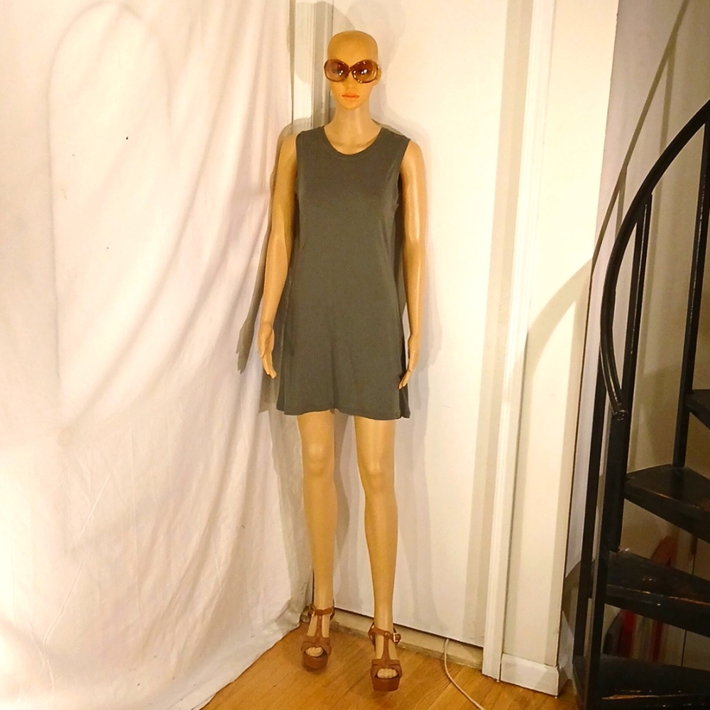 NWT Donna Karan Army Green Mini Dress